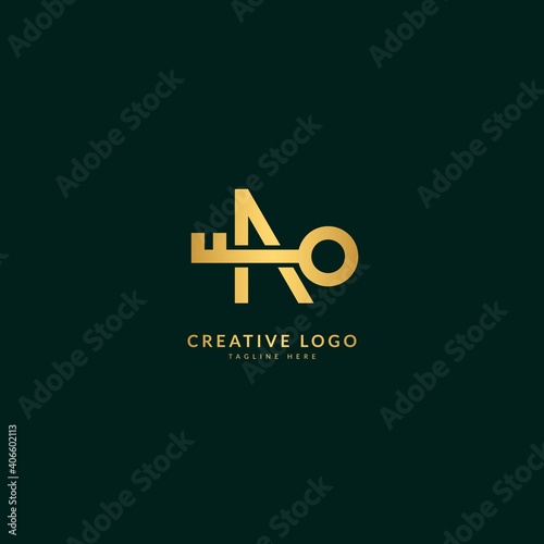 Letter A. Elegant logotype vector. Minimalist concept