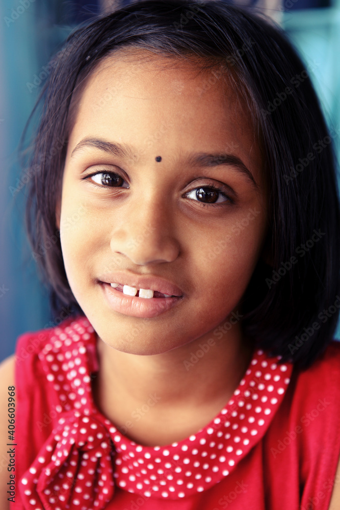 portrait of a Indian little girl portrait of a Indian little girl
