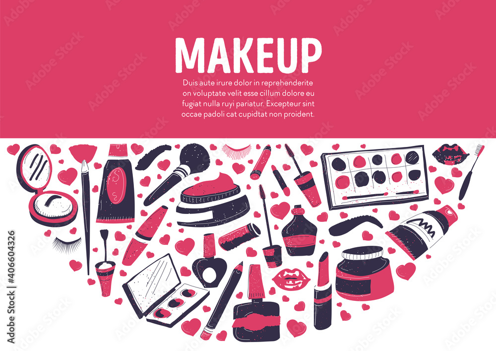 Obraz premium Makeup beauty store or shop for women online web