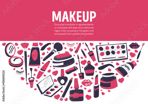 Makeup beauty store or shop for women online web