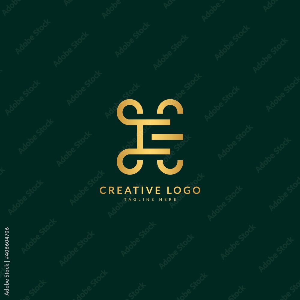 Obraz premium Letter E. Elegant logotype vector. Minimalist concept