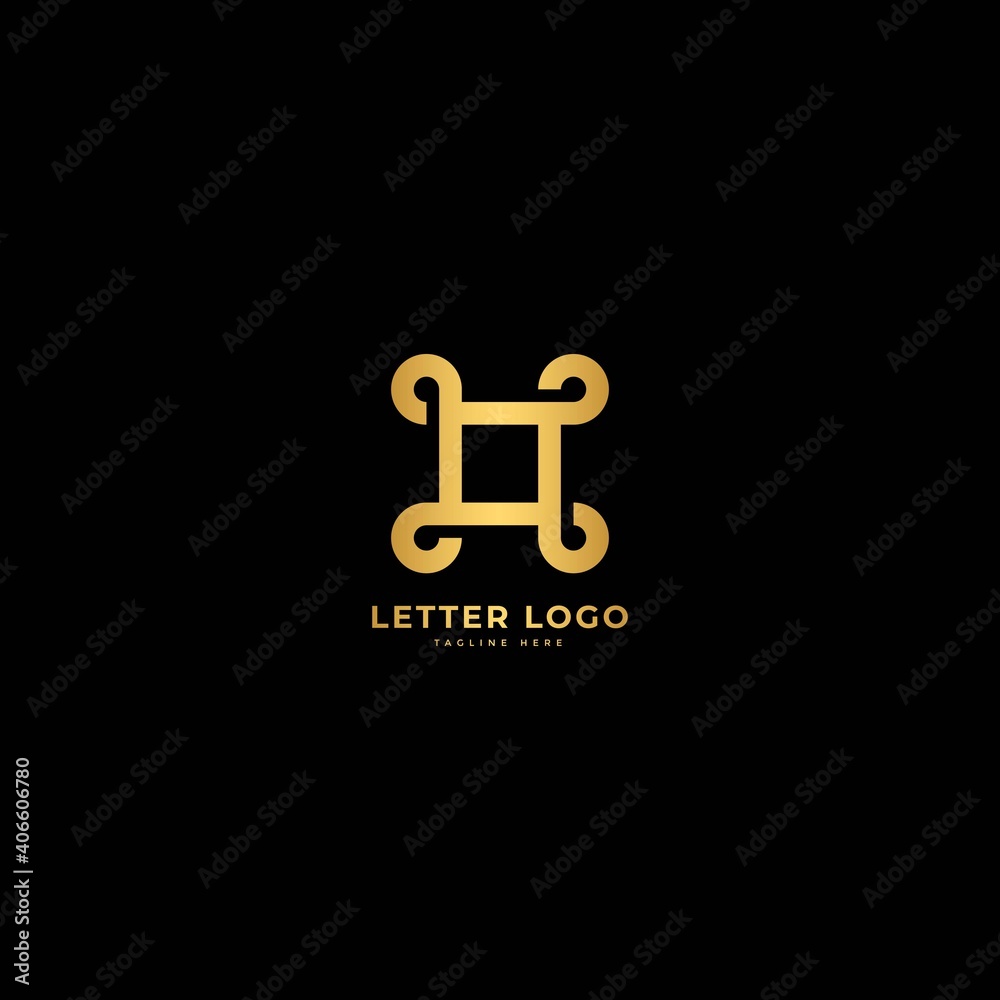Letter O square. Elegant logotype vector. Minimalist logo concept