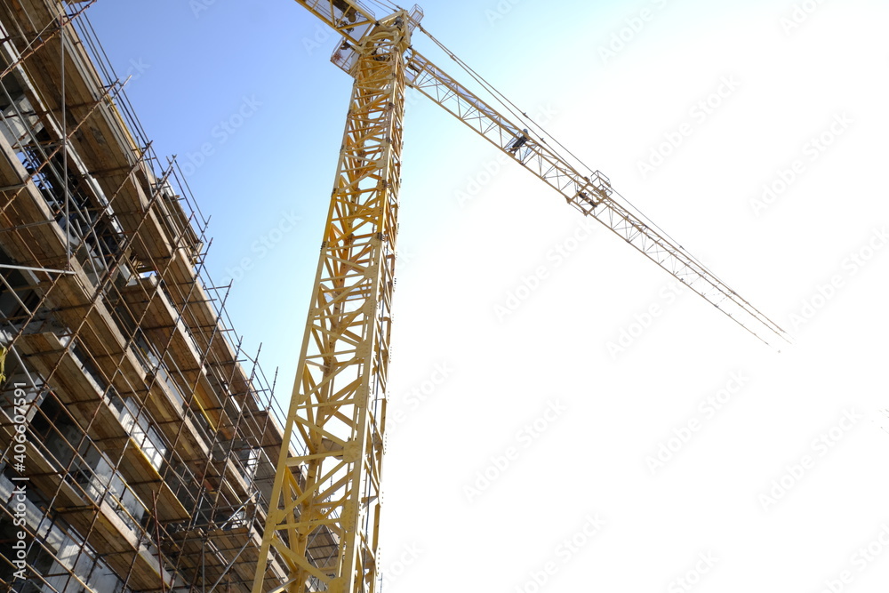 construction site with Tower cranes