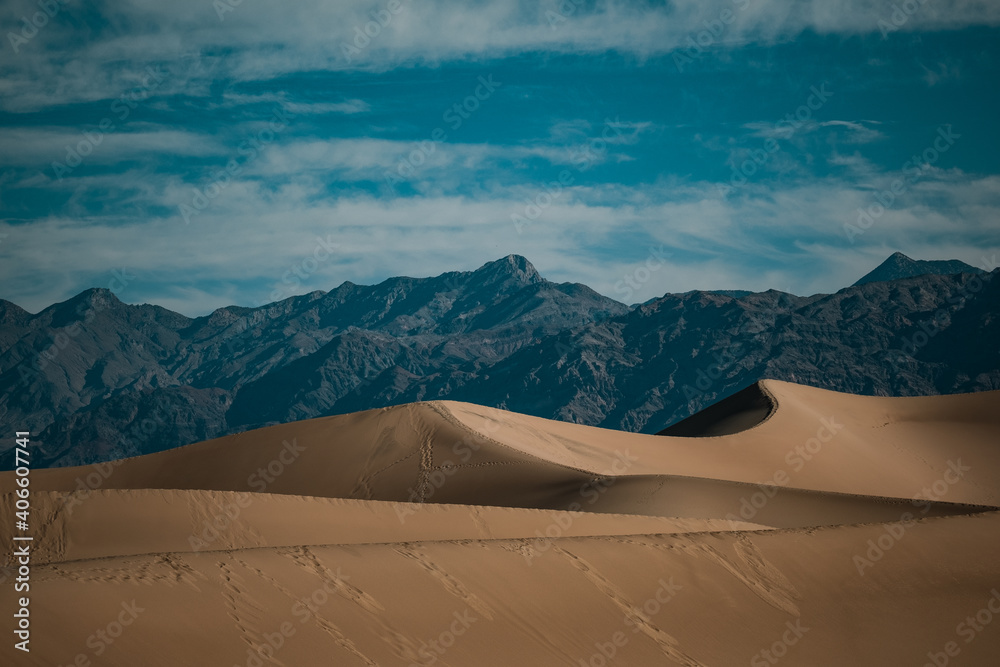 sand dunes in the desert. Death Valley National park