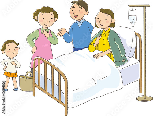 Mother is hospitalized due to illness, helper comes