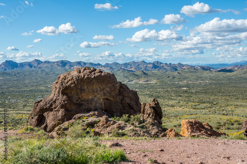 An overlooking view of nature in Lost Dutchman SP, Arizona
