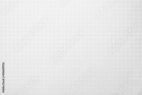White Tile Mosaic Wall Background.