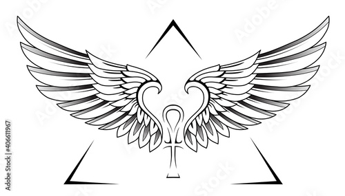 Classic wings tattoo