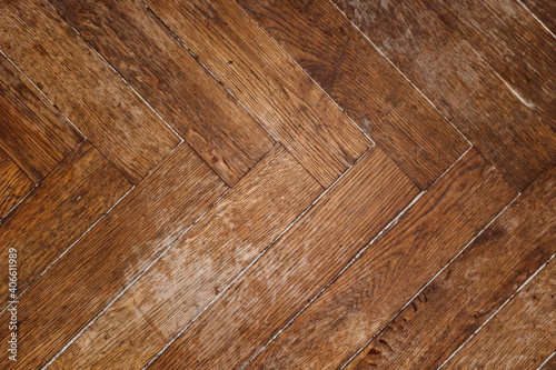 old wooden parquet texture angular masonry brown flooring retro