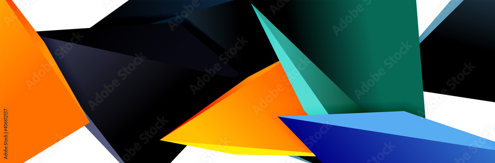 Triangle mosaic abstract background, 3d triangular low poly shapes. Geometric vector illustration for covers, banners, flyers and posters and other Triangle mosaic abstract background, 3d triangular low poly shapes. Geometric vector illustration for covers, banners, flyers and posters and other