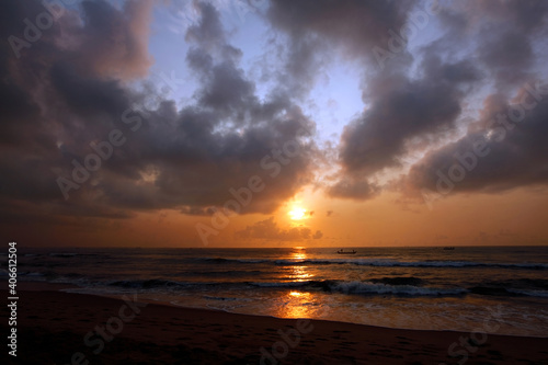 sunset on the beach