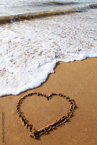 heart on the sand