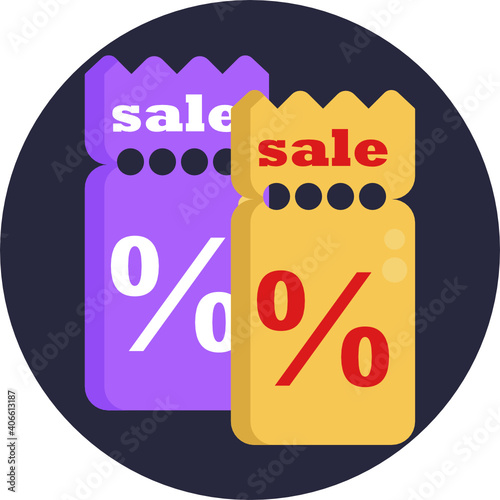 Cyber Monday sale Icon. Vector Icon of discount labels isolated. 