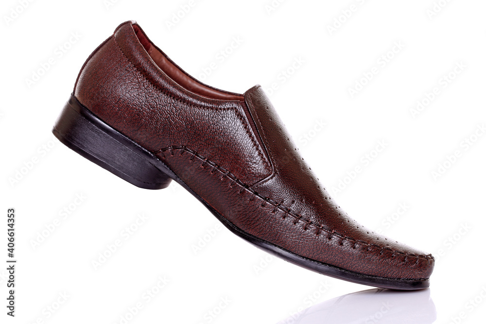 Brown man's shoe isolated on white background Brown man's shoe isolated on white background