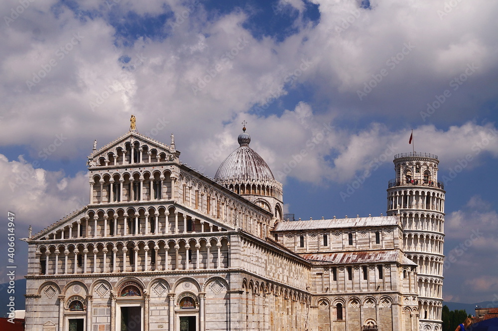 Cathedral and leaning tower of Pisa, Tuscany, Italy