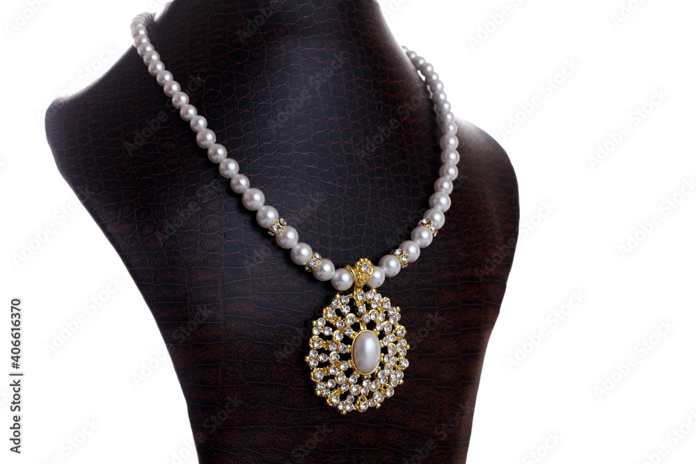 pearl necklace isolated on white pearl necklace isolated on white