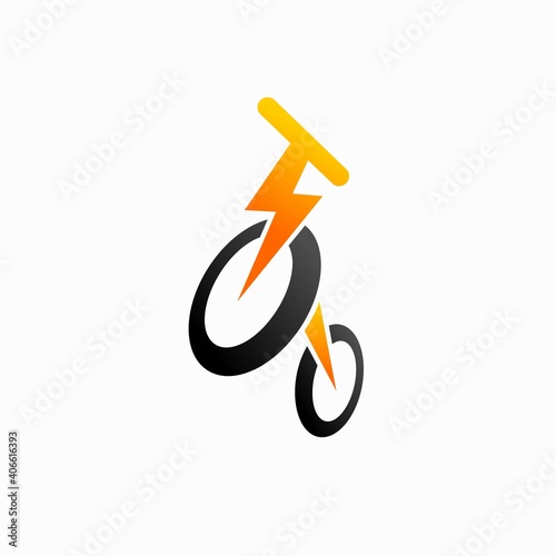 electric bike icon with modern concept