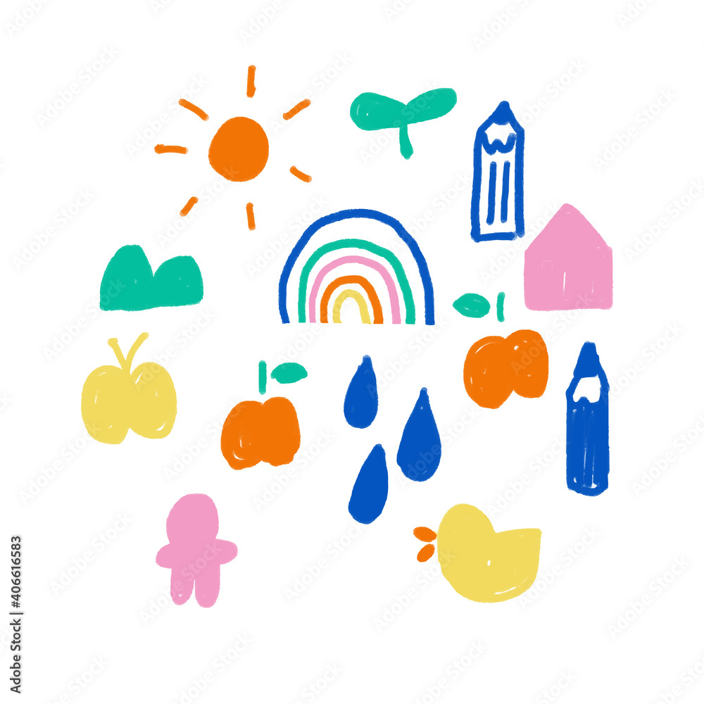 こども向けのカラフルなベクターイラスト こども向けのカラフルなベクターイラスト