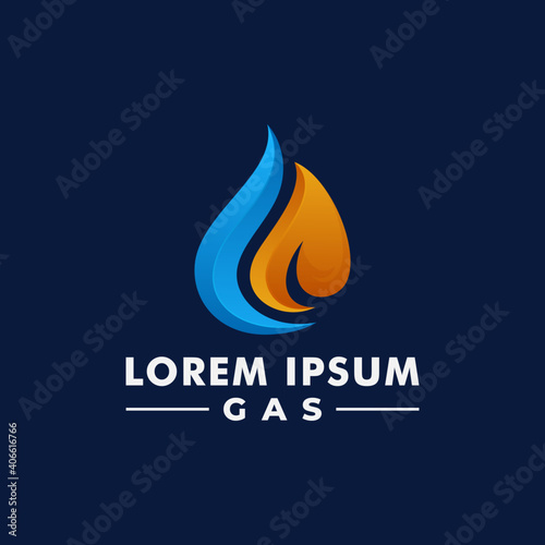 oil and gas logo design. fire icon logotype vector
