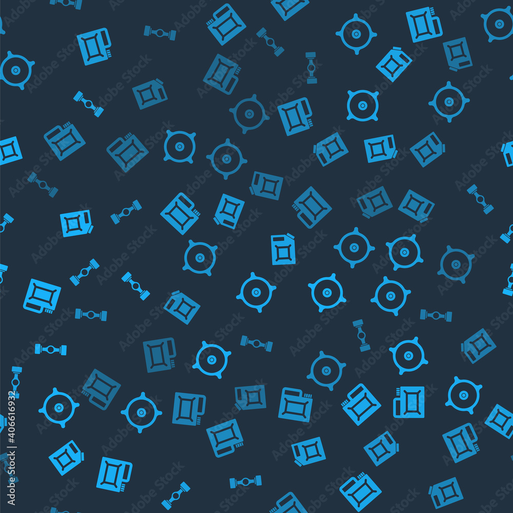 Set Canister for motor oil, Car audio speaker, gasoline and Chassis car on seamless pattern. Vector. Set Canister for motor oil, Car audio speaker, gasoline and Chassis car on seamless pattern. Vector.