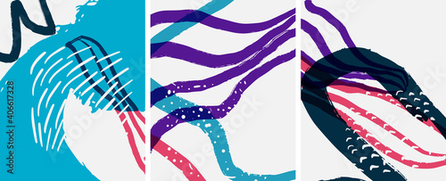 Social media abstract backgrounds. Abstract hand drawn doodles. Vector illustration for covers, banners, flyers