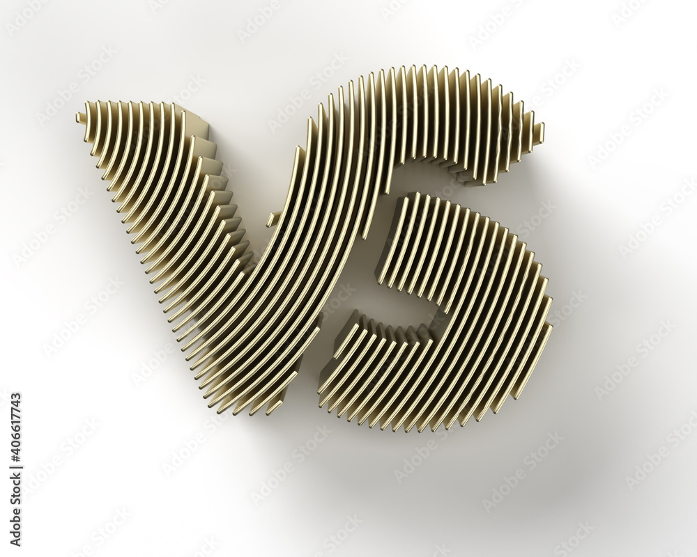 3D Render VS Company Metal Letter Logo Illustration Design.