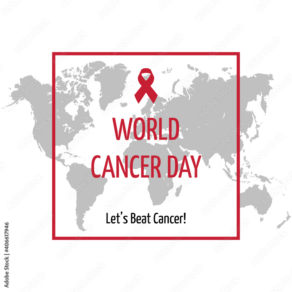 World Cancer Day Concept. Vector illustrations, which are always held once a year, are suitable for backgrounds, posters, banners. simple eps 10