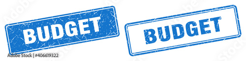 budget stamp set. budget square grunge sign