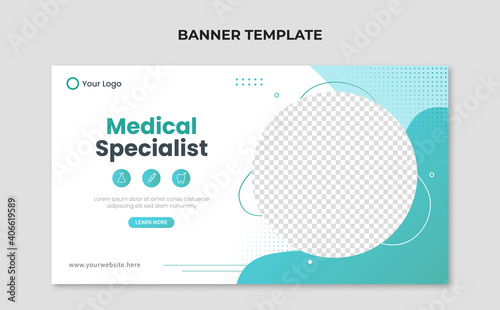 Medical specialist web banner template photo