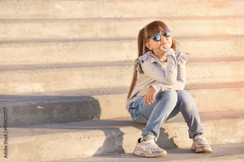 Cute little girl with styli...