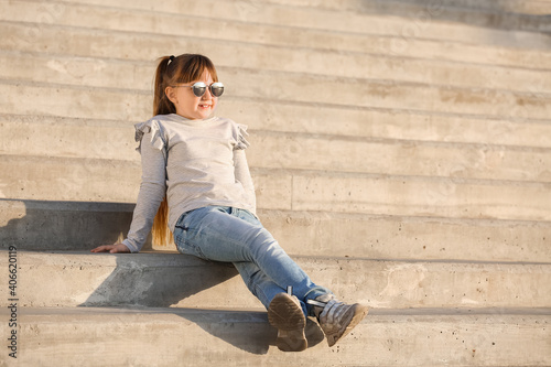 Cute little girl with styli...