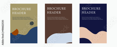 Vector set of abstract creative backgrounds in minimal trendy style with copy space for text and photo - design templates for social media stories and bloggers - simple, stylish and minimal designs