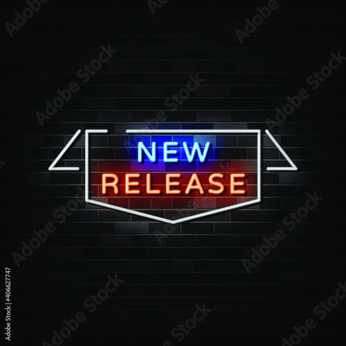 New Release  Neon Signs Vector. Design Template Neon Style