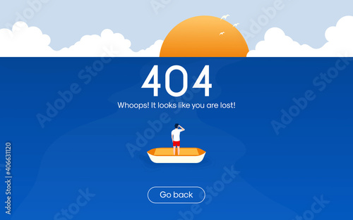 Flat Modern design Illustration of Error page