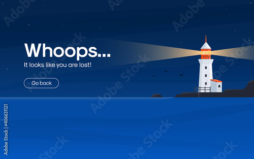 Flat Modern design Illustration of Error page