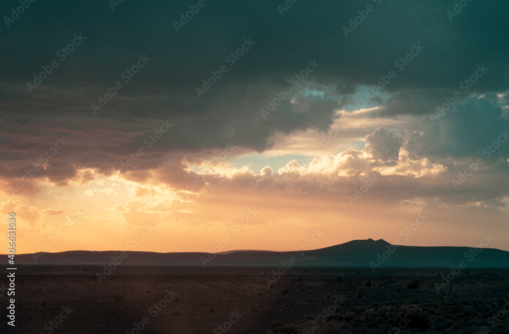 sunset over the land sunset over the land