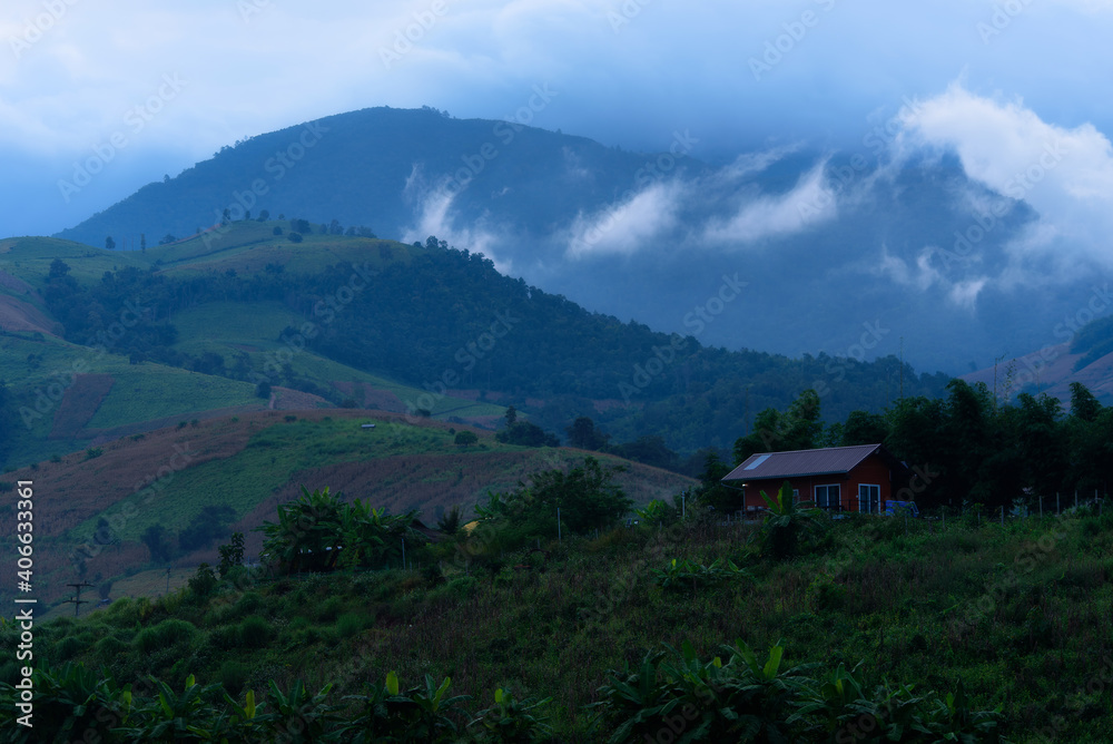 Beautiful scenery located in Chaem, Mae Chaem District, Chiang Mai Province, Thailand.