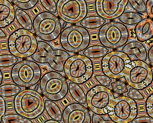 Colorful ethnic fabric - Seamless pattern, illustration 