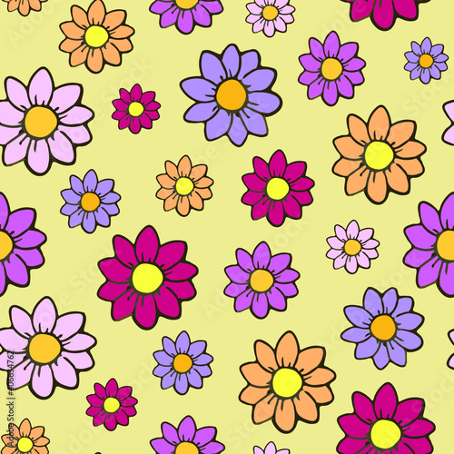 Pattern Bright flowers