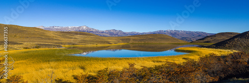 Landscape with mountains and lake in Patagonia © Chris