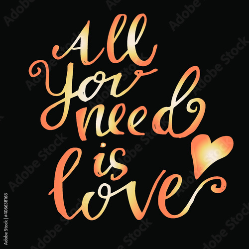 All You need is love, quotes doodle