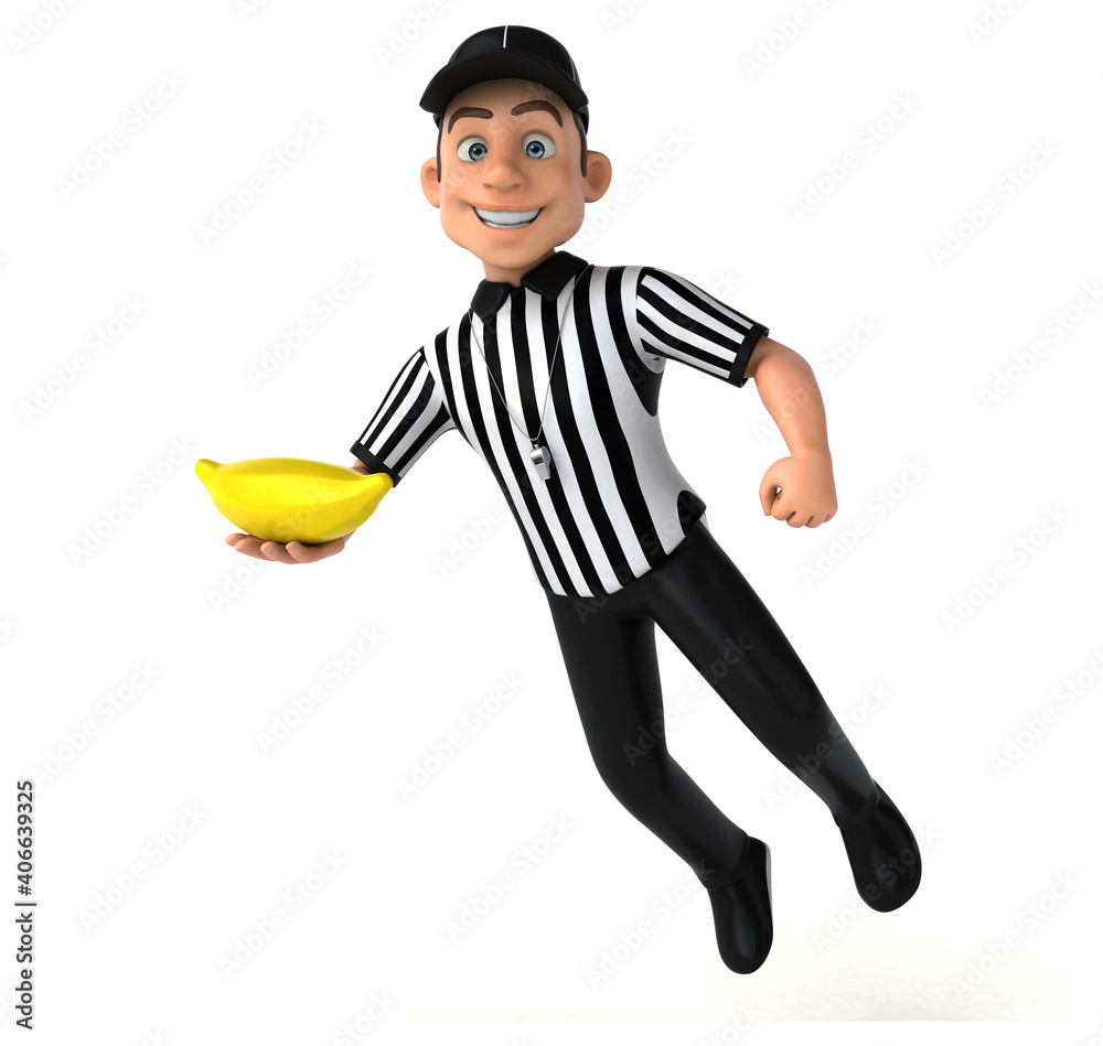 Fun 3D Illustration of an american Referee Fun 3D Illustration of an american Referee