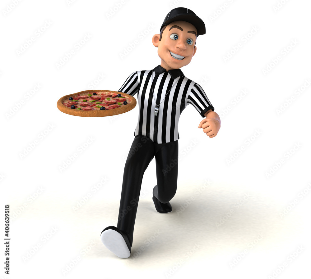 Fun 3D Illustration of an american Referee Fun 3D Illustration of an american Referee