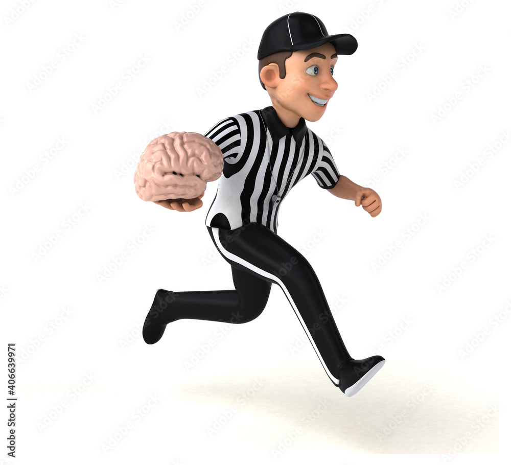 Fun 3D Illustration of an american Referee Fun 3D Illustration of an american Referee
