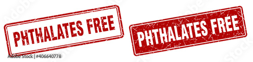 phthalates free stamp set. phthalates free square grunge sign