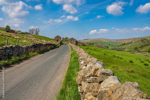 On the B6270 road between Keld and Thwaite, North Yorkshire, England, UK photo