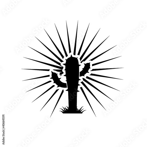 Cactus icon isolated on white background