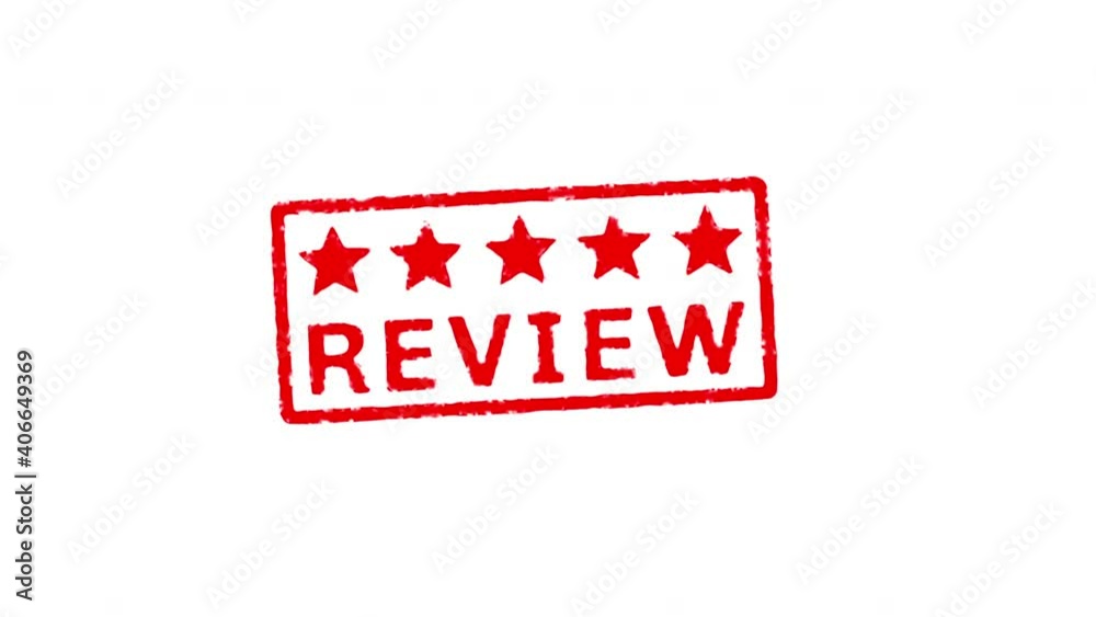 5 star review Text Stamp effects Animation on White Background and Green Screen 5 star review Text Stamp effects Animation on White Background and Green Screen