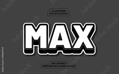 Max Bold 3D Text Style Effect Mockup