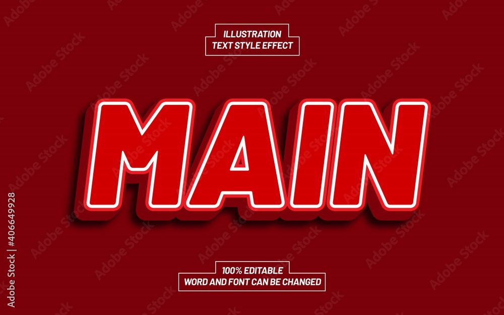 Main Text Style Effect Main Text Style Effect